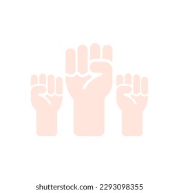 fists icon, work on a white background, vector illustration