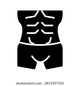 Fit Abs Body icon vector symbol illustration