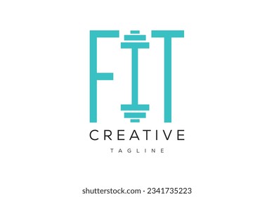 FIT abstract vector FITNESS logo