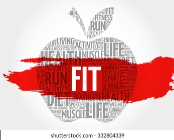 FIT apple word cloud concept