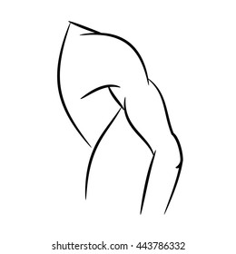 Fit arm illustration vector 