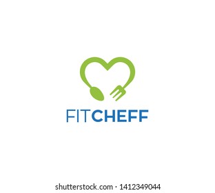 Fit Cheff logo design healthy logo eat logo 