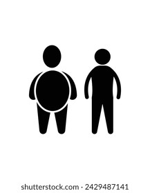icono de encaje o hombre gordo, vector mejor icono plano.