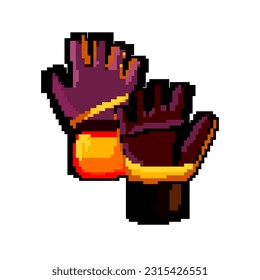 fit fitness gloves game pixel art retro vector. bit fit fitness gloves. old vintage illustration
