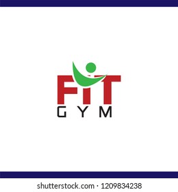 Fit Gym Logo element. people gym logo template