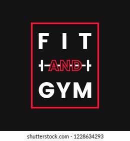 Fit and gym logo vector