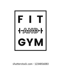 Fit and gym logo vector
