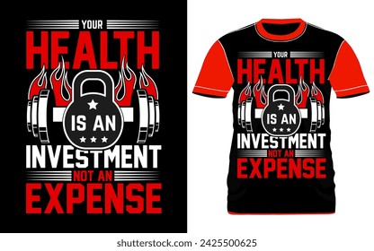 "Fit is a journey, not a destination. Our Gym T-shirt design embraces the dedication of Cross Fit and intense workouts. Elevate your style with this vector tee, embodying the spirit of hard work."