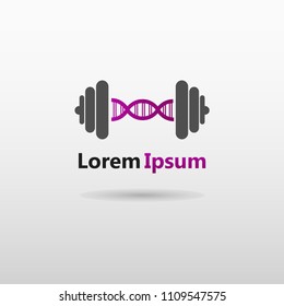 Fit lab logo. Vector illustration isolated on background.