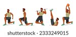 Fit Male Character Exercises Through A Variety Of Activities Such As Weightlifting, And Calisthenics To Maintain Optimal Fitness Levels And Overall Well-being. Cartoon People Vector Illustration