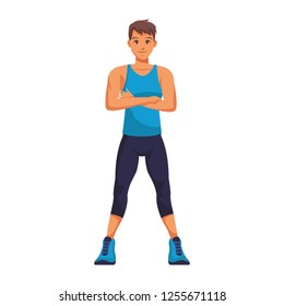 fit man doing exercise