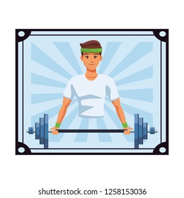 fit man doing exercise