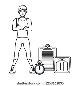 fit man doing exercise