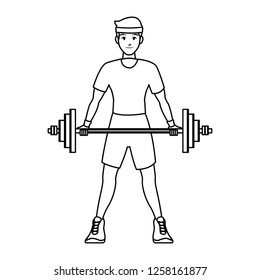 fit man doing exercise