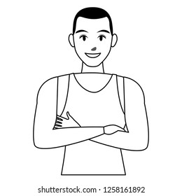 fit man doing exercise