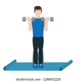 fit man doing exercise