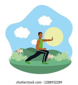 fit man doing exercise