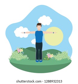 fit man doing exercise