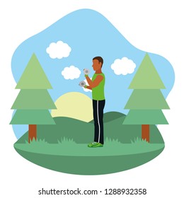 fit man doing exercise