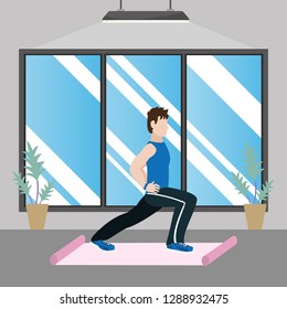fit man doing exercise