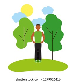fit man doing exercise