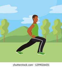 fit man doing exercise