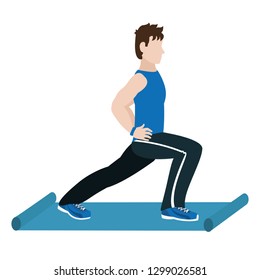 fit man doing exercise