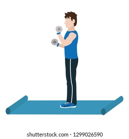 fit man doing exercise