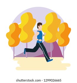 fit man doing exercise