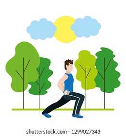 fit man doing exercise