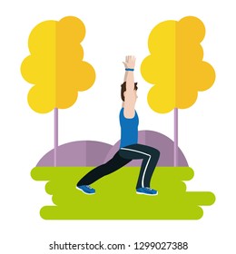 fit man doing exercise