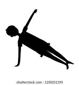 fit man practicing yoga