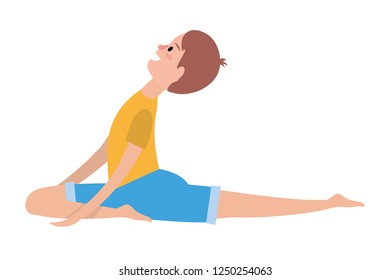 fit man practicing yoga
