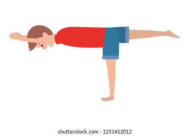 fit man practicing yoga
