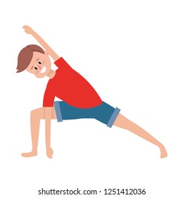 fit man practicing yoga