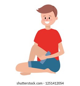 fit man practicing yoga