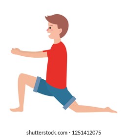 fit man practicing yoga