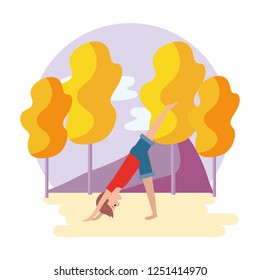 fit man practicing yoga