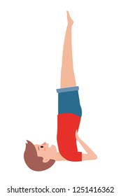 fit man practicing yoga
