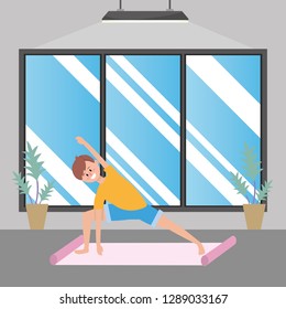fit man practicing yoga