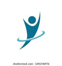 fit people logo icon vector