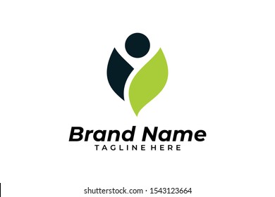 fit people logo icon vector isolated
