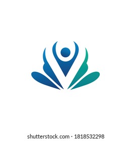 fit people logo icon vector isolated