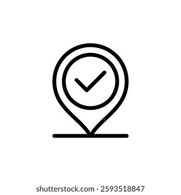 Fit point location icon line vector design in trendy style