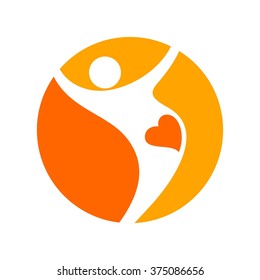 fit and pregnant logo vector.