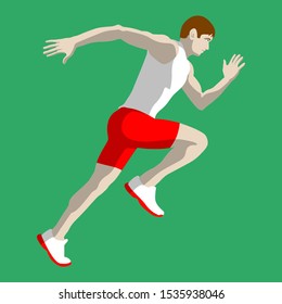 Fit running sportsman athlete champion
