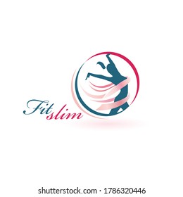 Fit Slim Dance Logo Vector