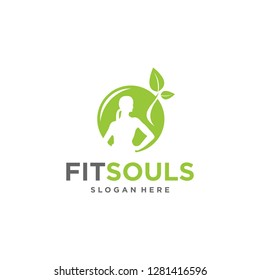 Fit Souls natural logo template