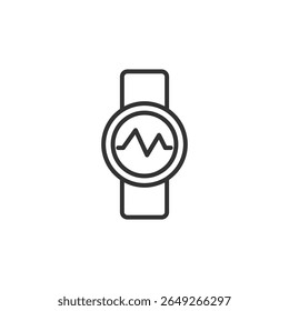 Ajustar ícone do rastreador isolado no plano de fundo branco. Smartwatch símbolo moderno, simples, vetor, ícone para design de site, aplicativo móvel, ui. Ilustração de vetor