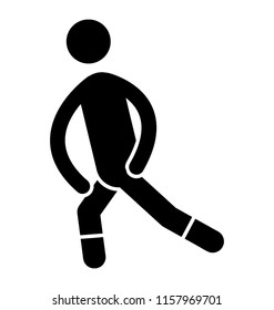 
Fit Walking Glyph Vector Icon
